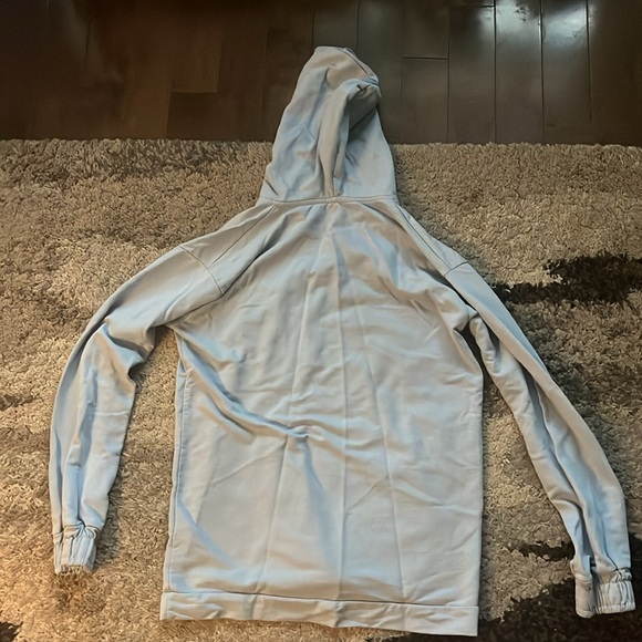 Boohoo women’s pale blue oversized half zip hoodie - Picture 7 of 8